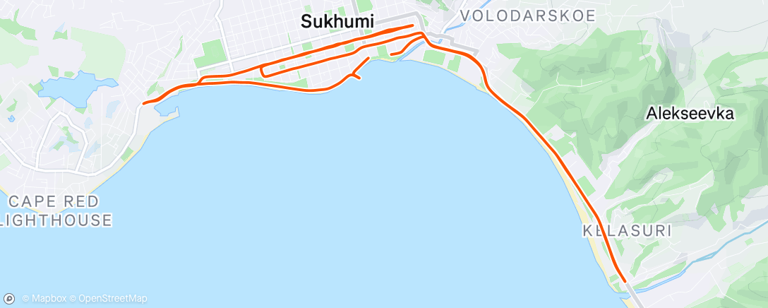 Map of the activity, Morning Run