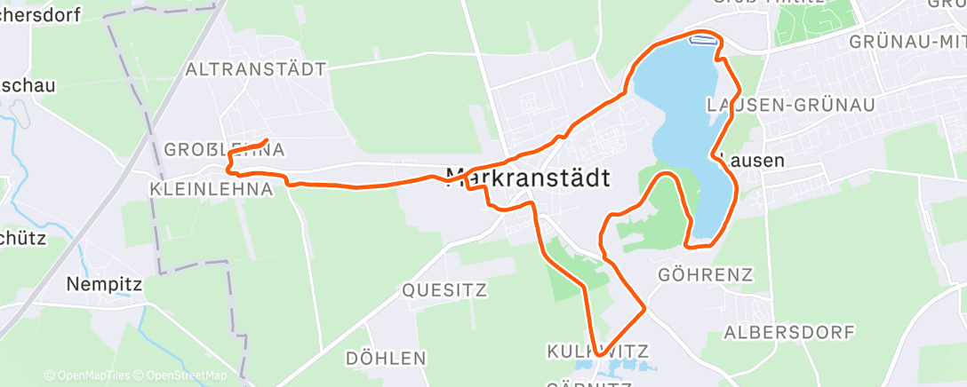 Map of the activity, Lauf am Morgen