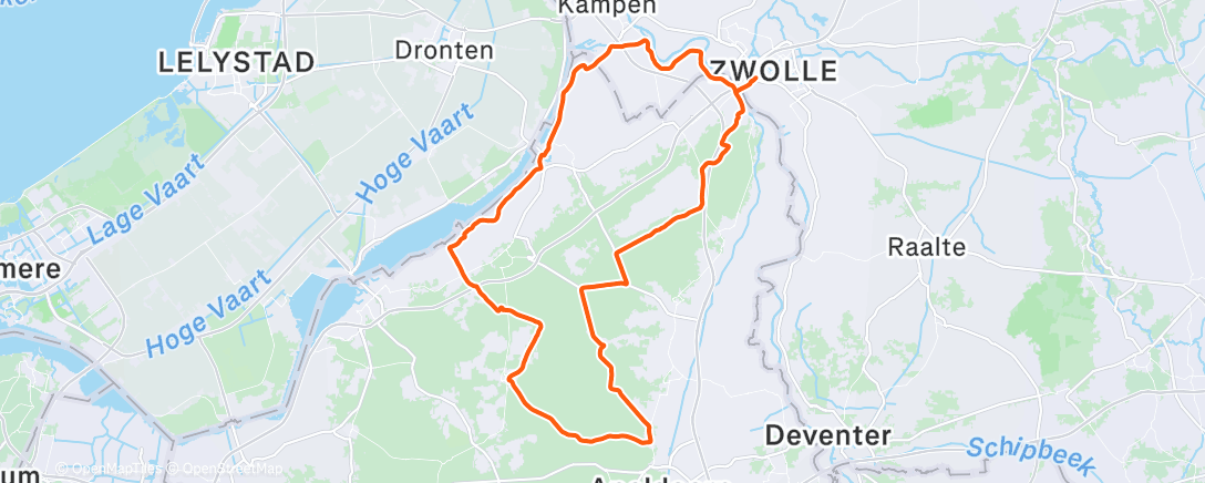 Map of the activity, Morning Ride