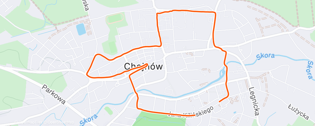 Map of the activity, Evening Walk