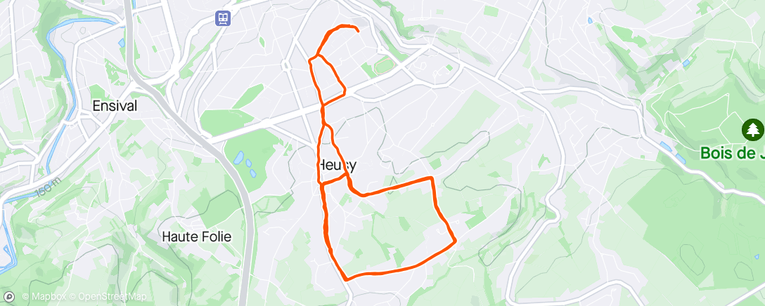 Map of the activity, Verviers - W10 D1 Volume 12K + Sprint in piano