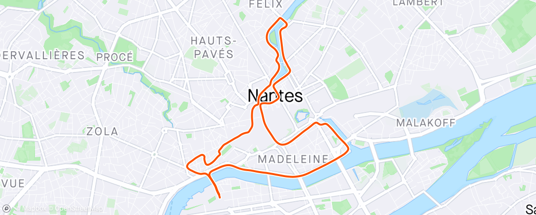 Map of the activity, Abalone marathon de Nantes