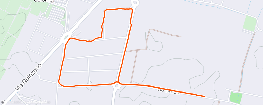 Mappa dell'attività Camminata serale