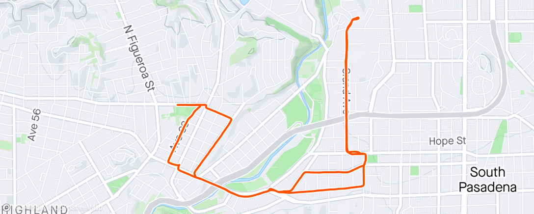 Map of the activity, 6 recovery / 1.5mi push