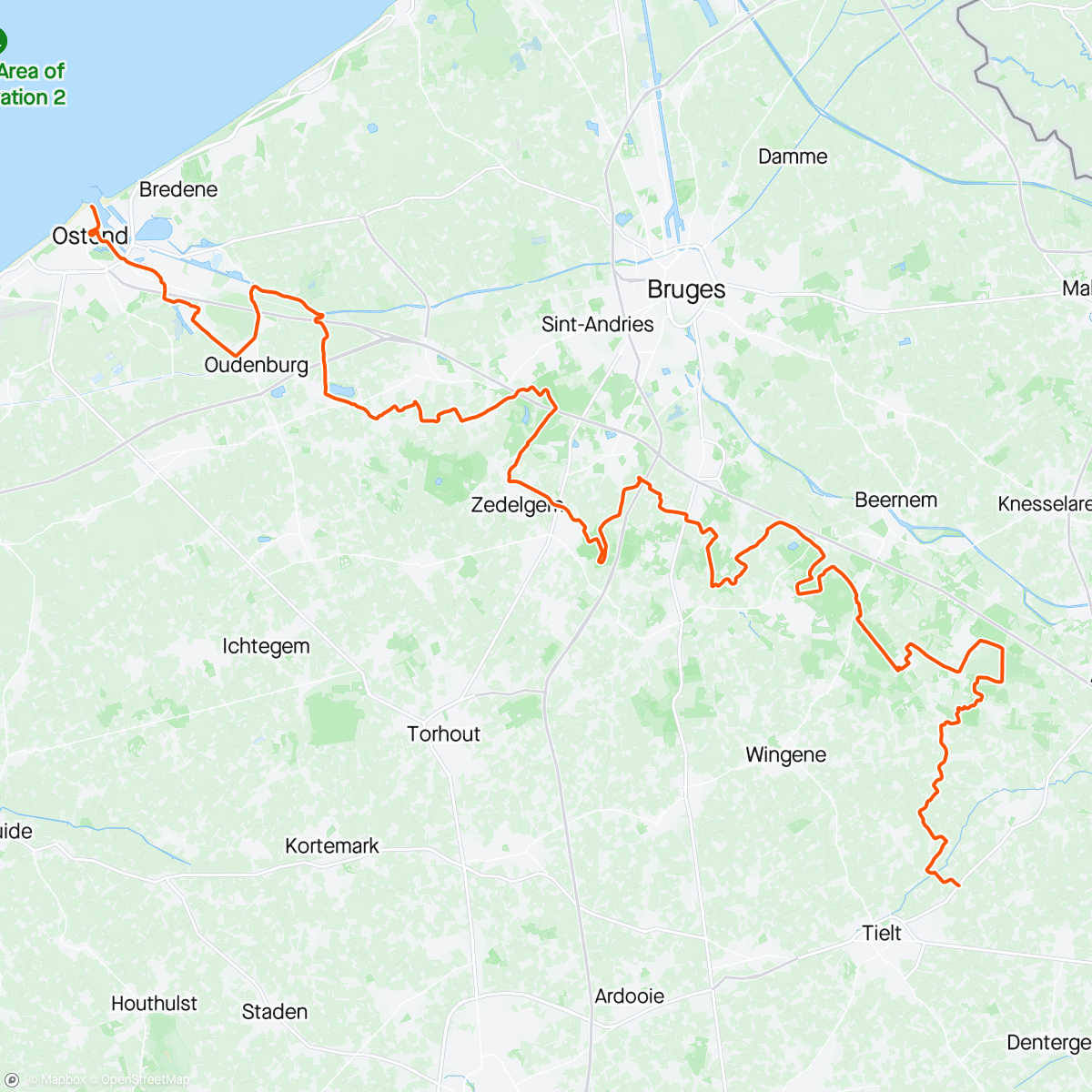 Karte der Aktivität „Flanders Divide met Thijssie etape 4”