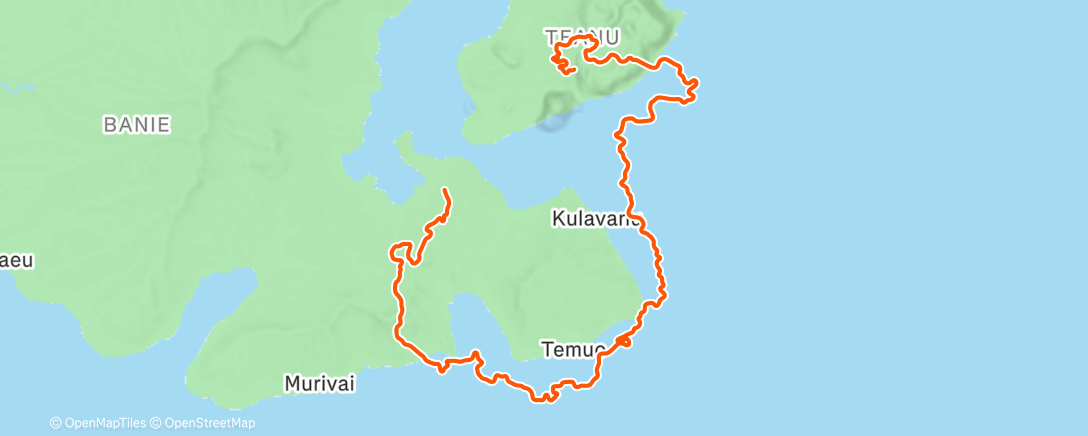 Map of the activity, VO2