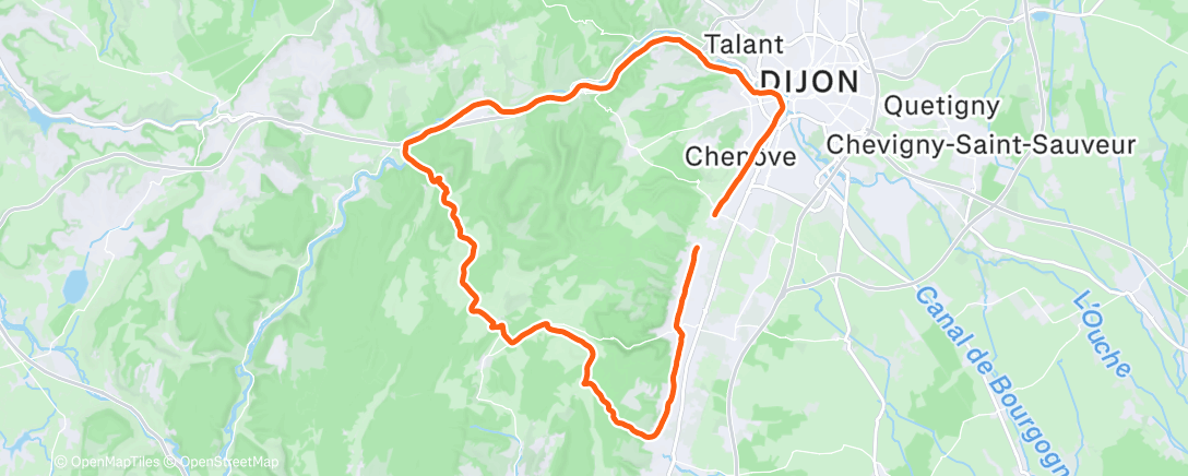 Map of the activity, Course