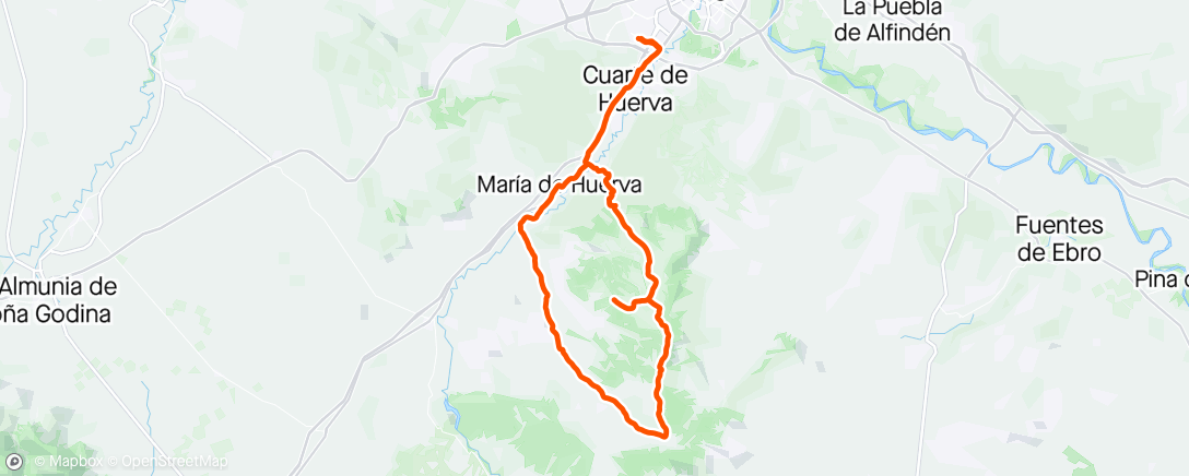 アクティビティ「Bicicleta de gravilla por la tarde」の地図