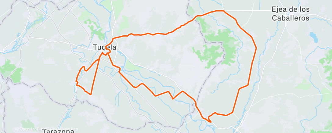 Map of the activity, Bicicleta a la hora del almuerzo