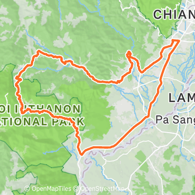 doi inthanon via khun bee loop from hang dong | 172.5 km Cycling Route ...