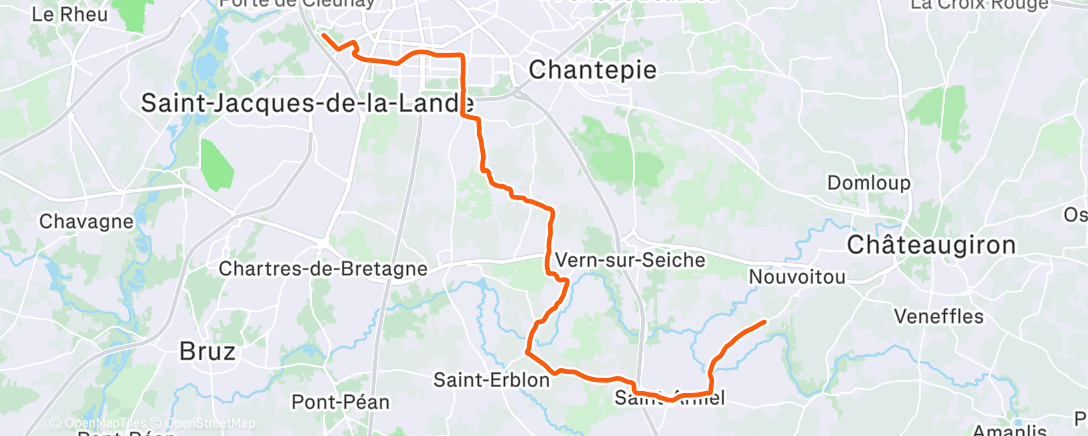 Map of the activity, RAC du jeudi 2eme partie presque car Garmin 👎😲