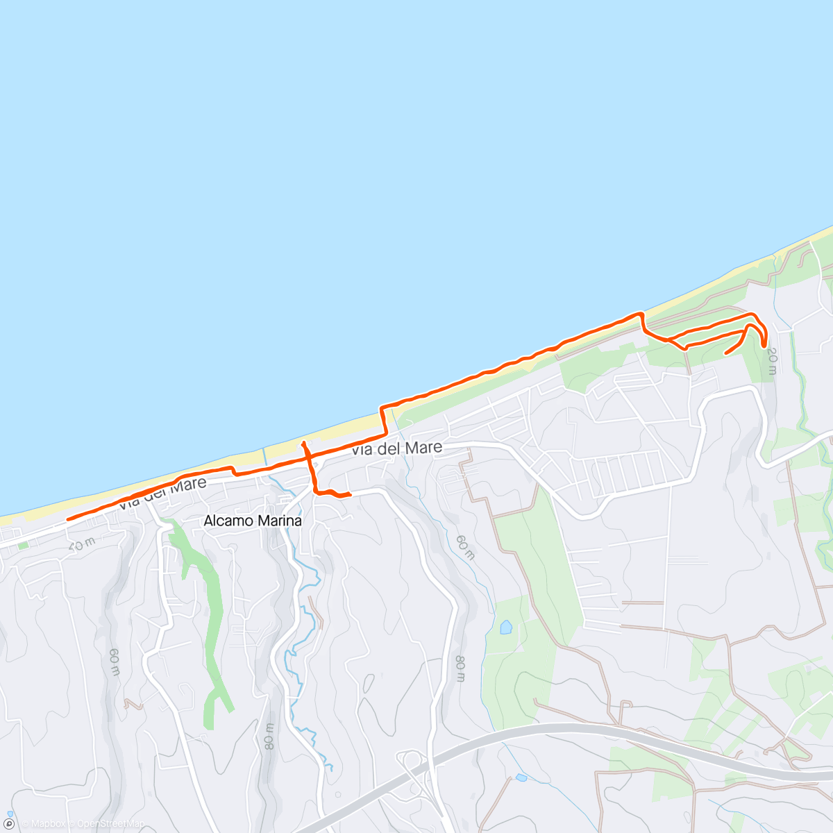 Map of the activity, Trail férié