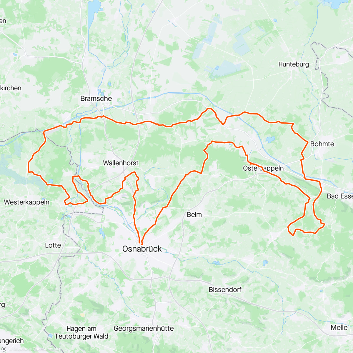 Karte der Aktivität „Osnabrück noord duurrit II goede training”