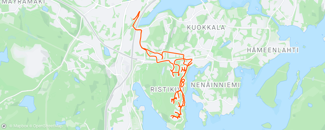 Mapa da atividade, Evening Ride