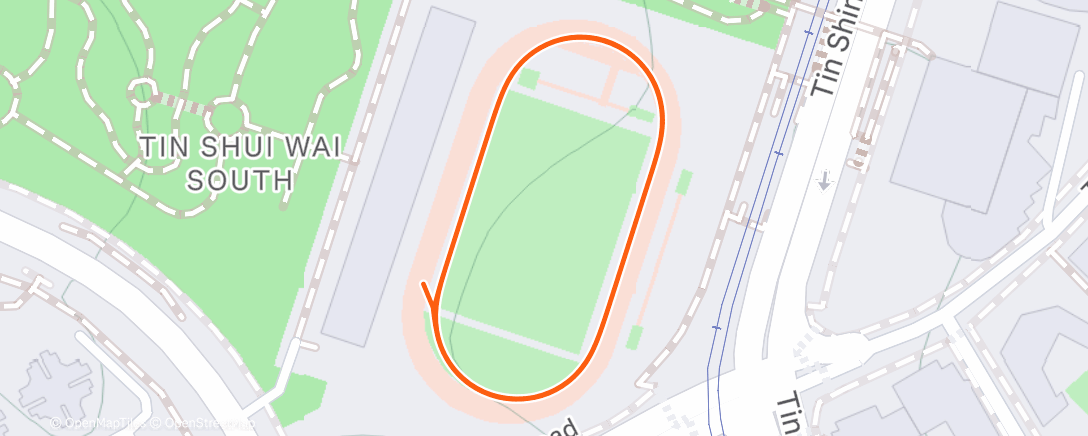 Map of the activity, 晨间跑步