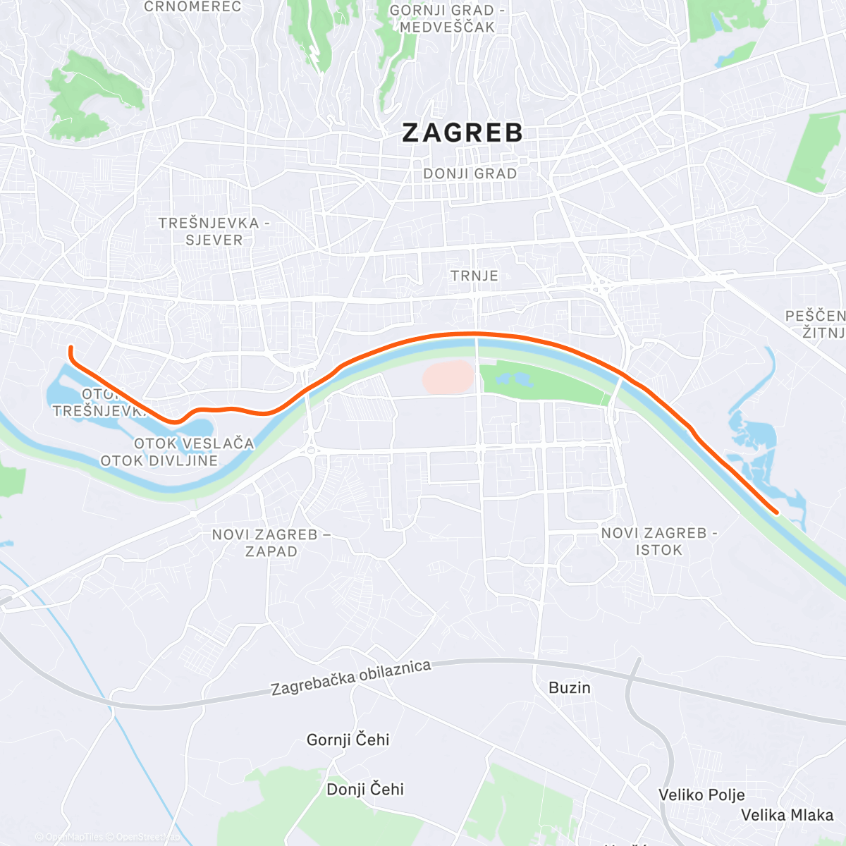 Map of the activity, Afternoon Walk