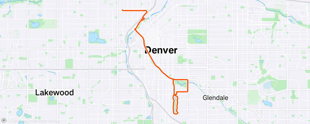 Map of the activity, Evening Ride