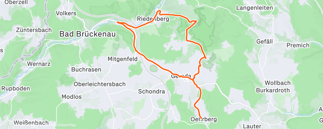 Map of the activity, Gravel-Fahrt am Nachmittag