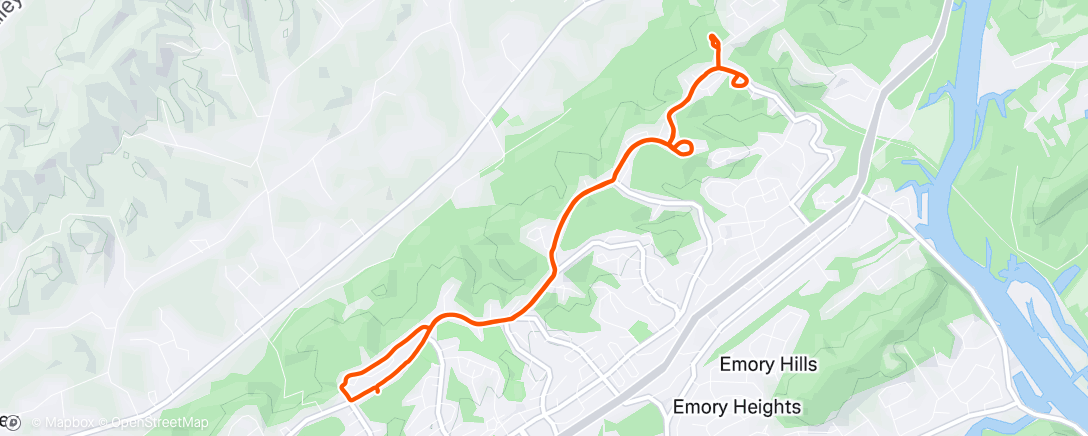 Map of the activity, Lunch Run