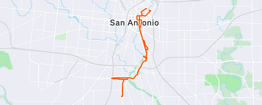 Map of the activity, Night Ride