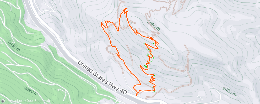 Map of the activity, First Floyd lap of the season