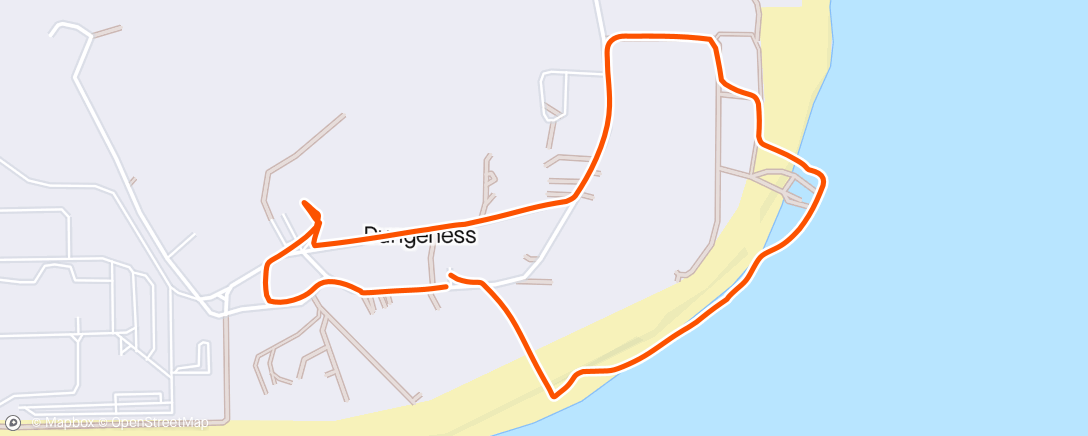 Map of the activity, Dungeness walk