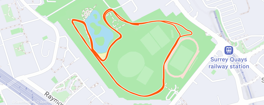 Map of the activity, Windy and rainy Parkrun 🌧️🏃🏽‍♀️