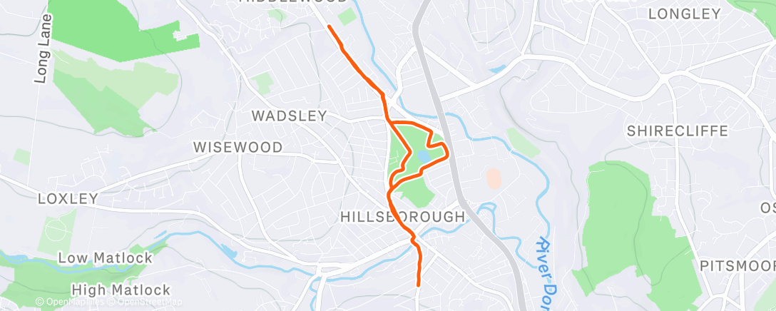 Map of the activity, Morning Run