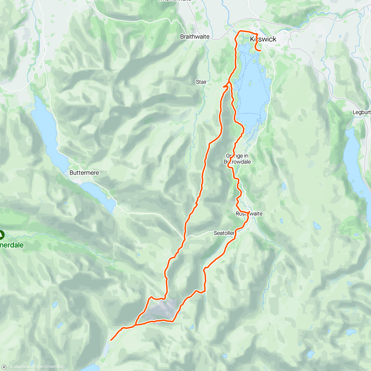 Map of the activity, TEC Lake District "Marathon" - 3rdF 🥉