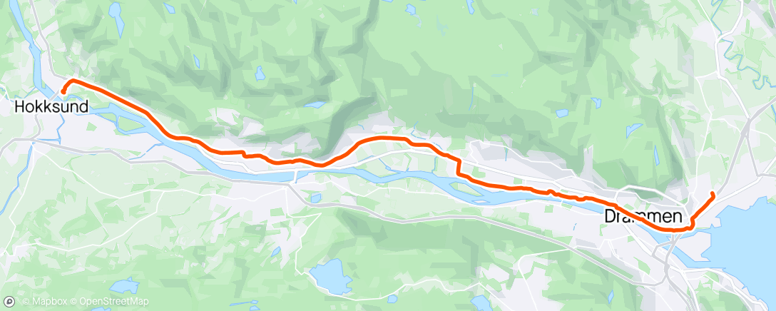 Map of the activity, Sykkeltur med Clara