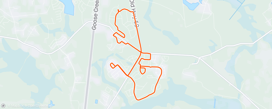 Map of the activity, Weekend Long Run.