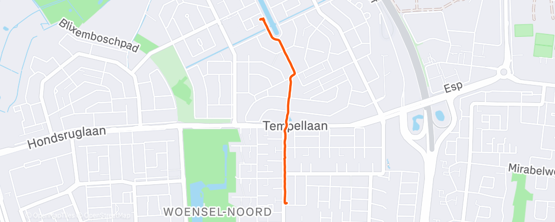 Map of the activity, Afternoon Walk