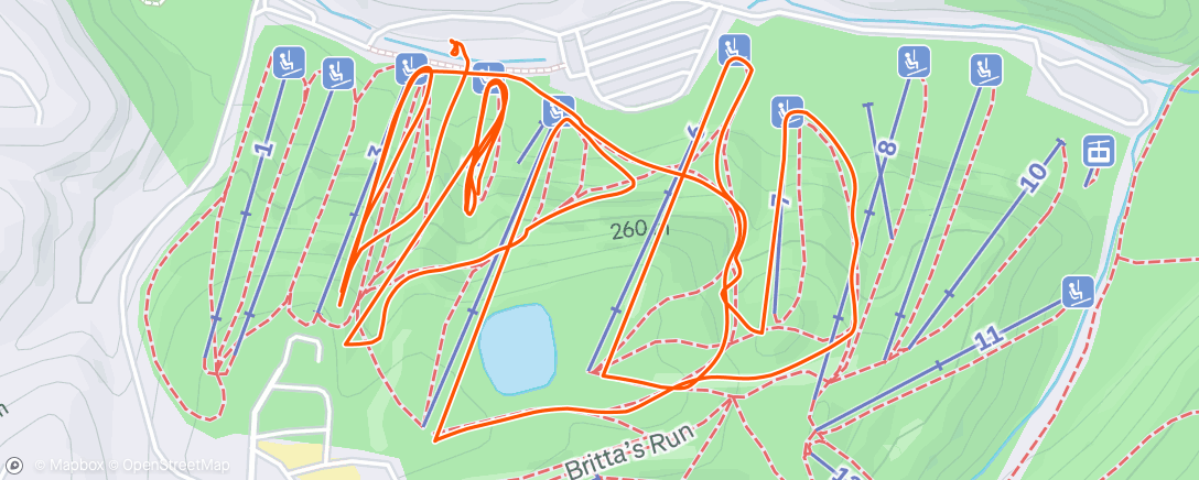 Map of the activity, Afternoon Alpine Ski