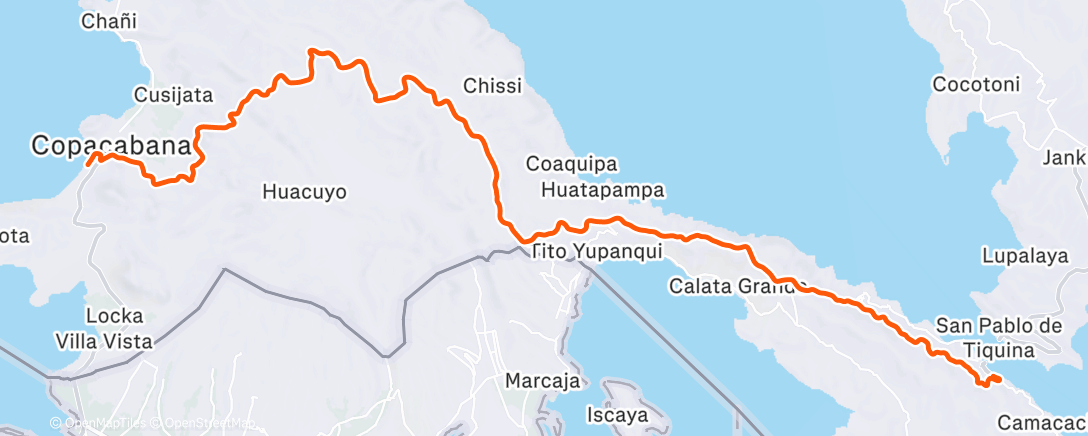 Map of the activity, One raclette pan for every minute spent at VO2