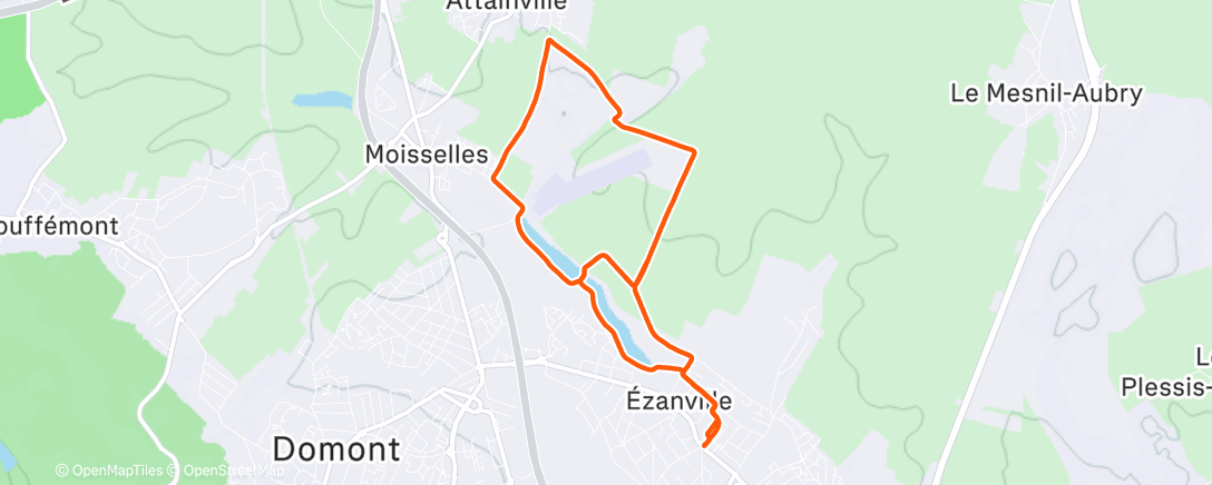 Map of the activity, Morning Run