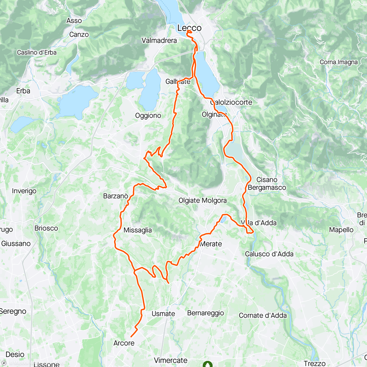 Map of the activity, Lecco 🛶🛟🌤️☕️🥐🍺🍔😎👍