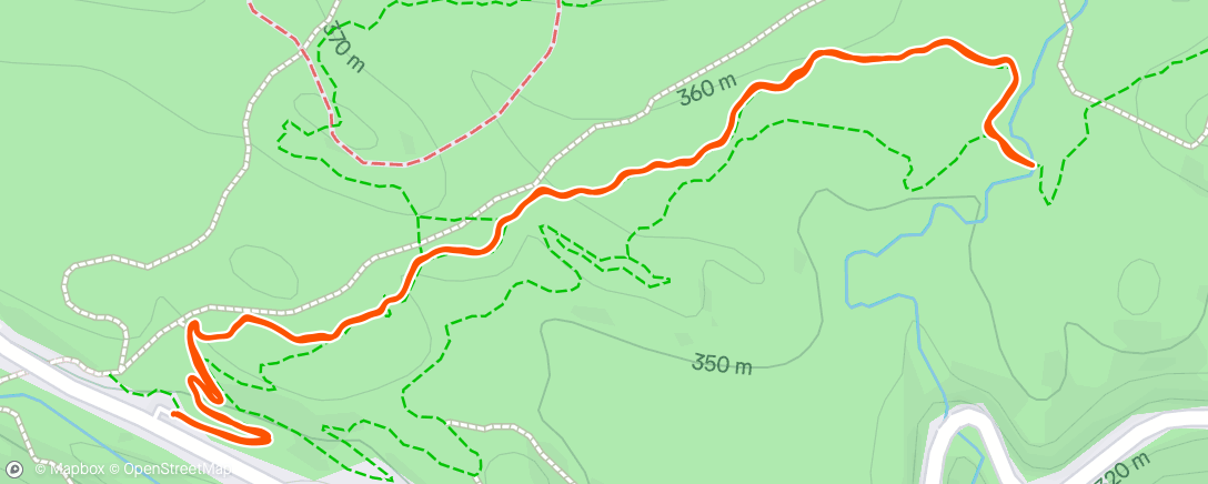 Map of the activity, Lunch Trail Run