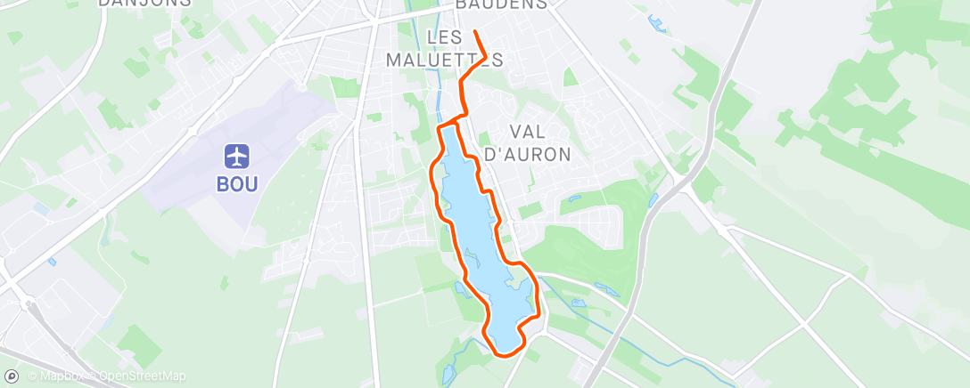 Map of the activity, Tour du Lac (x2)