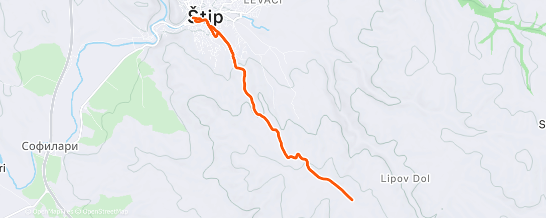Map of the activity, Morning Trail Run