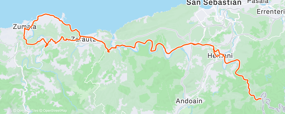 Map of the activity, Morning Ride