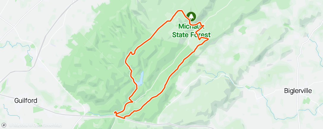 Map of the activity, Coyote run