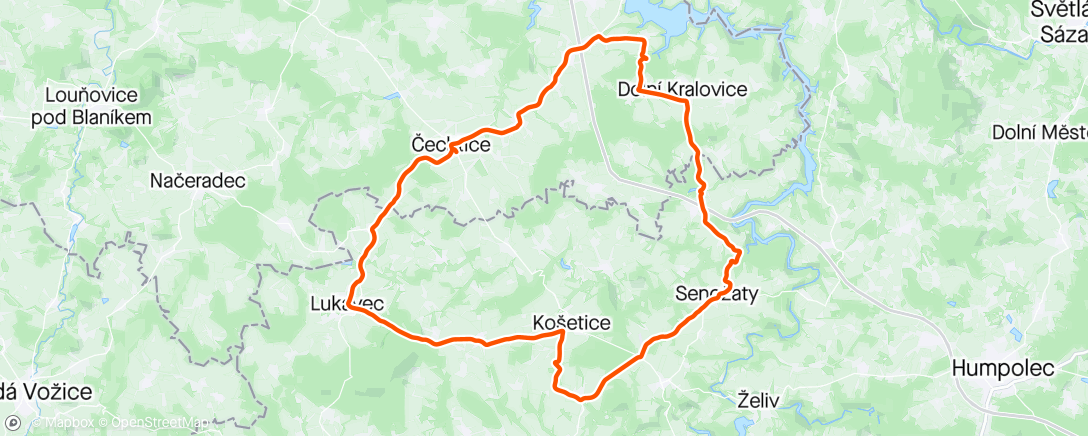 Map of the activity, Čechtice ⛰️⛰️