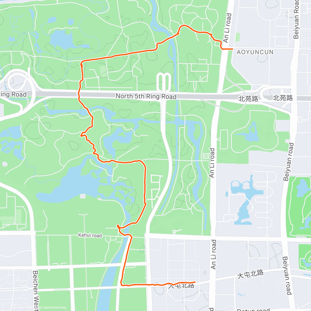 Map of the activity, 奥森Walk