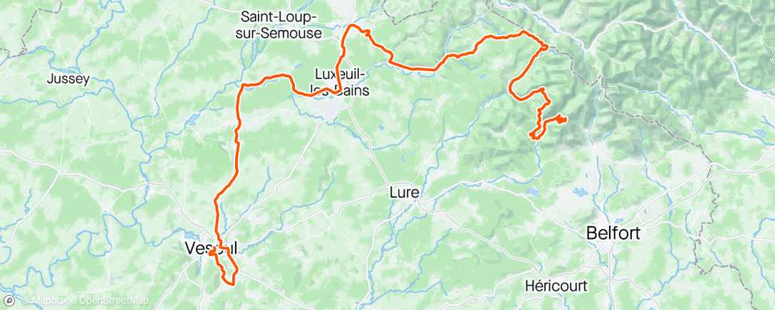 Map of the activity, Tour Alsace E2. P2 et P2 du CG provisoire