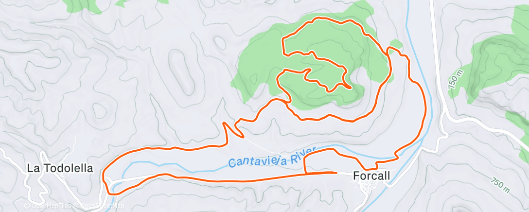 Map of the activity, Afternoon Mountain Bike Ride