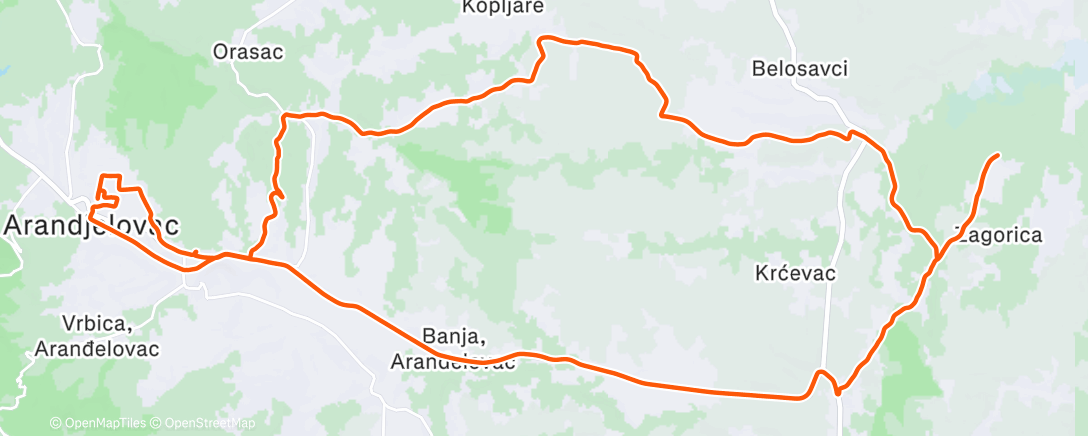 Map of the activity, Полуденный заезд