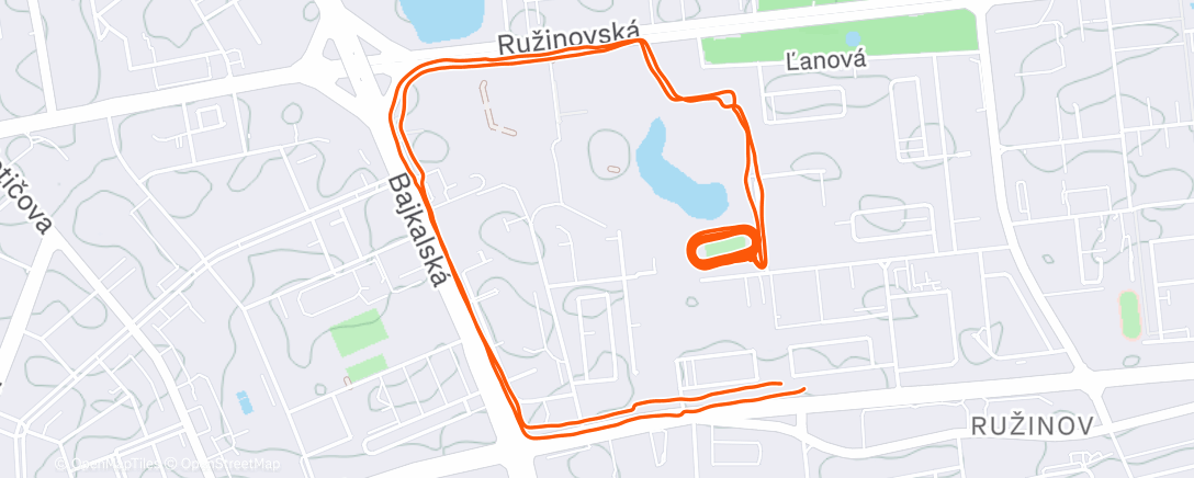 Map of the activity, Morning Run