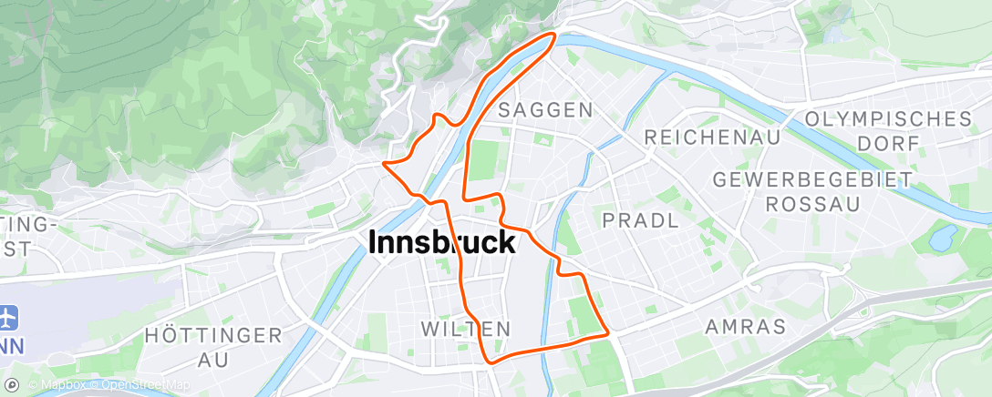 Map of the activity, Zwift - Innsbruckring in Innsbruck