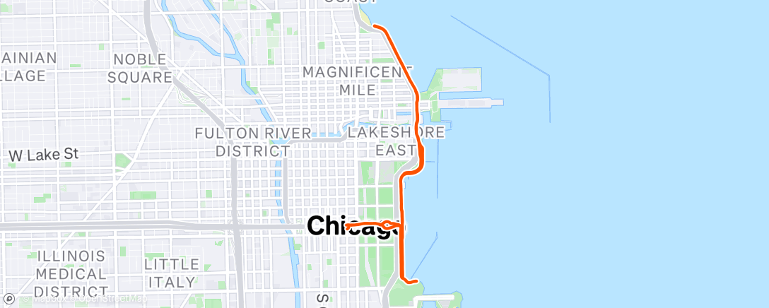 Map of the activity, Morning Run