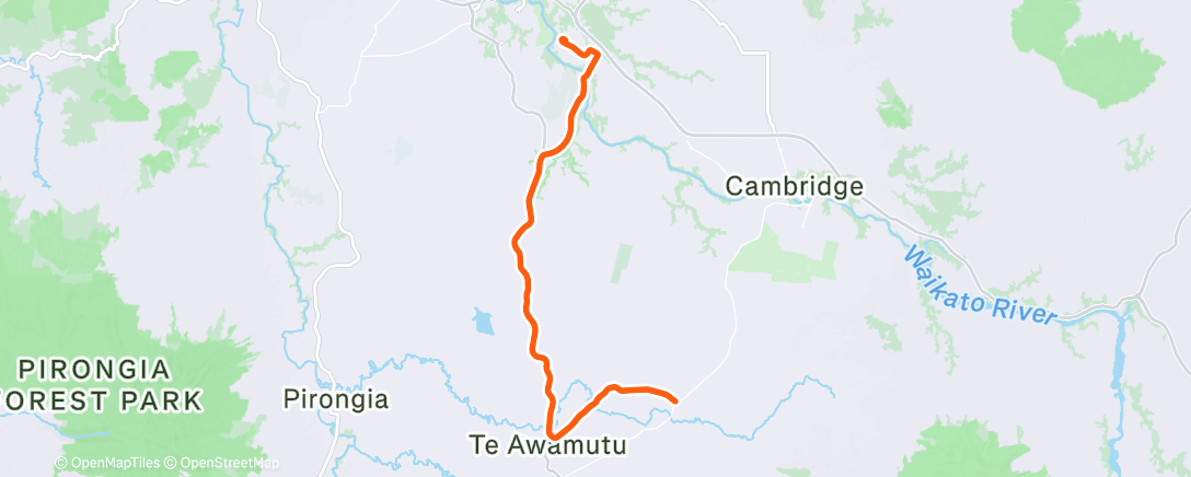 Map of the activity, Te awamutu